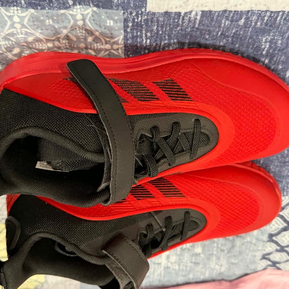 adidas Kids' Vibrant Red and Black Sneakers